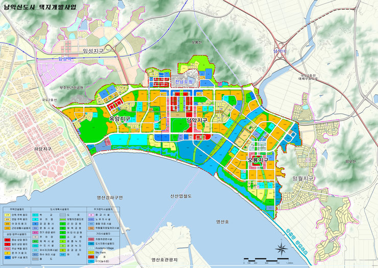 남악신도시 토지이용계획도