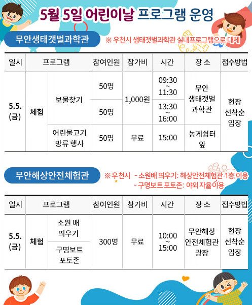 5월 5일 체험프로그램